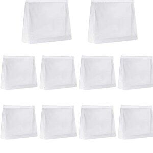 10-PC Bundle Small Clear PVC Transparent Cosmetic Makeup Organizer Bag Pouch